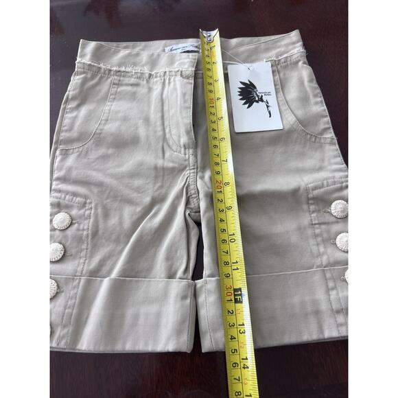 American Retro Beige Size 4A Girls Shorts with Beautiful Detai - Picture 7 of 8